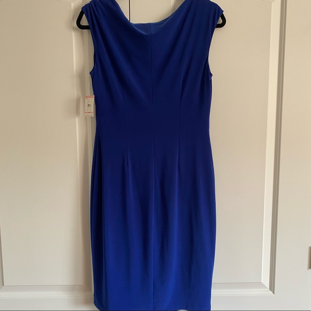 Royal blue draped dress - Picture 10 of 13